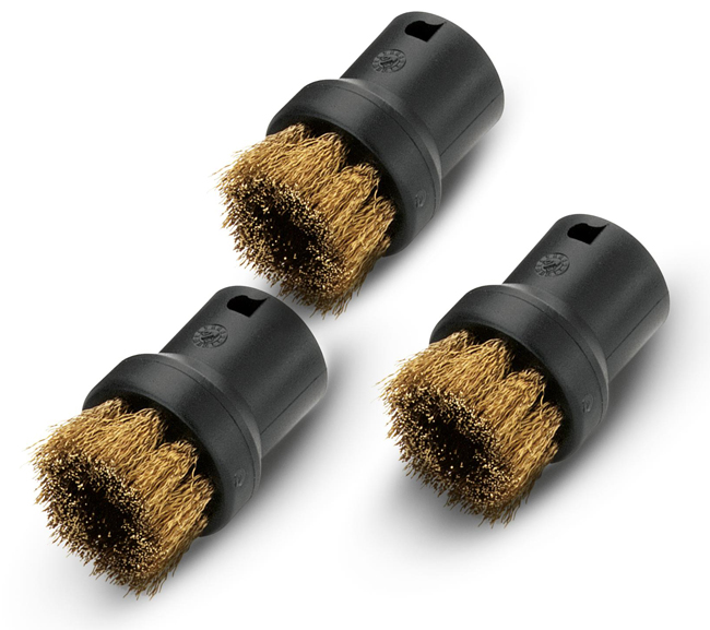 комплект круглых щеток с латунной щетиной для пароочистителей karcher аксессуары для паропылесосов, пароочистителей, полотера и стеклоочистителей karcher 