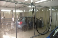 Шторы для автомойки из ПВХ прозрачная